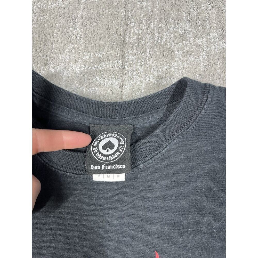 Thrasher Magazine Gilman Black Skater T-Shirt Size M - Picture 2 of 5